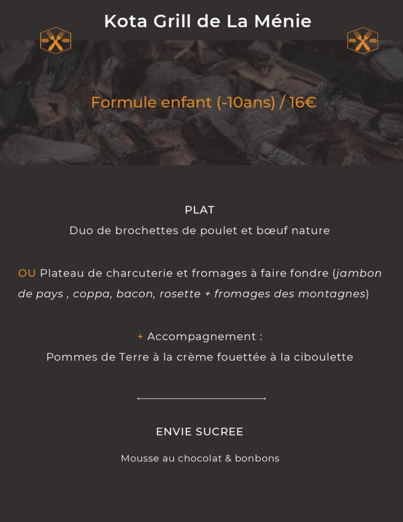menu enfant kotagrill saint malo du bois